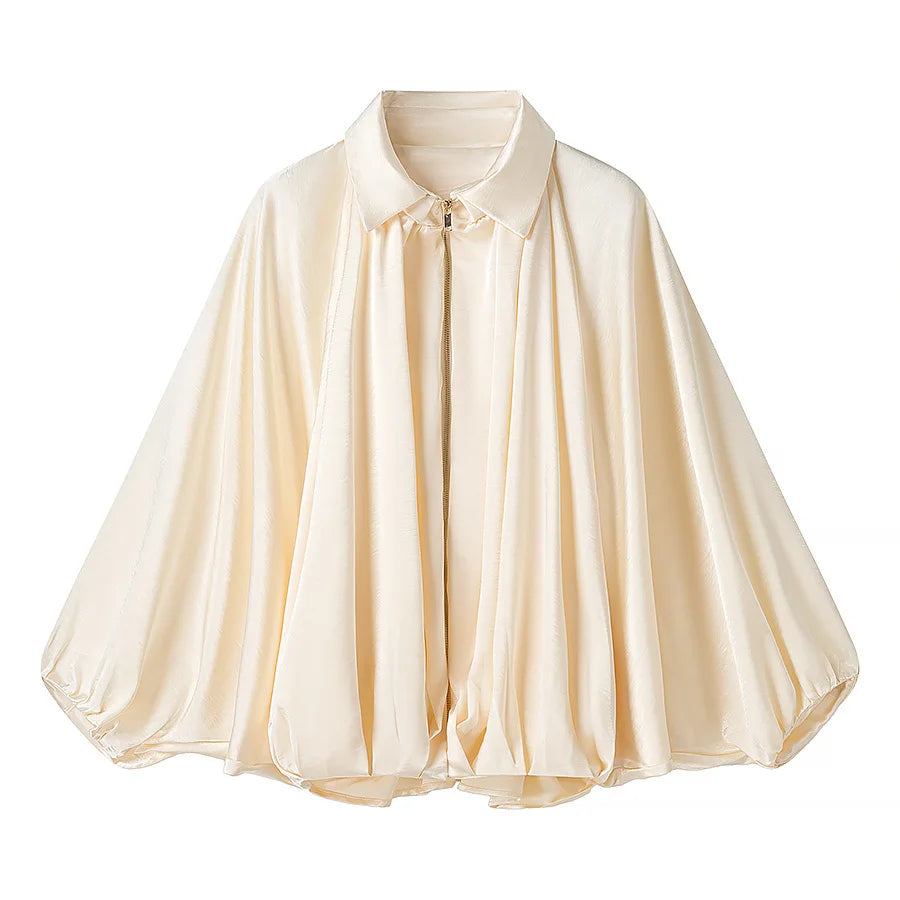 Where elegance meets ease: the Silk Sky Pilot Jacket.