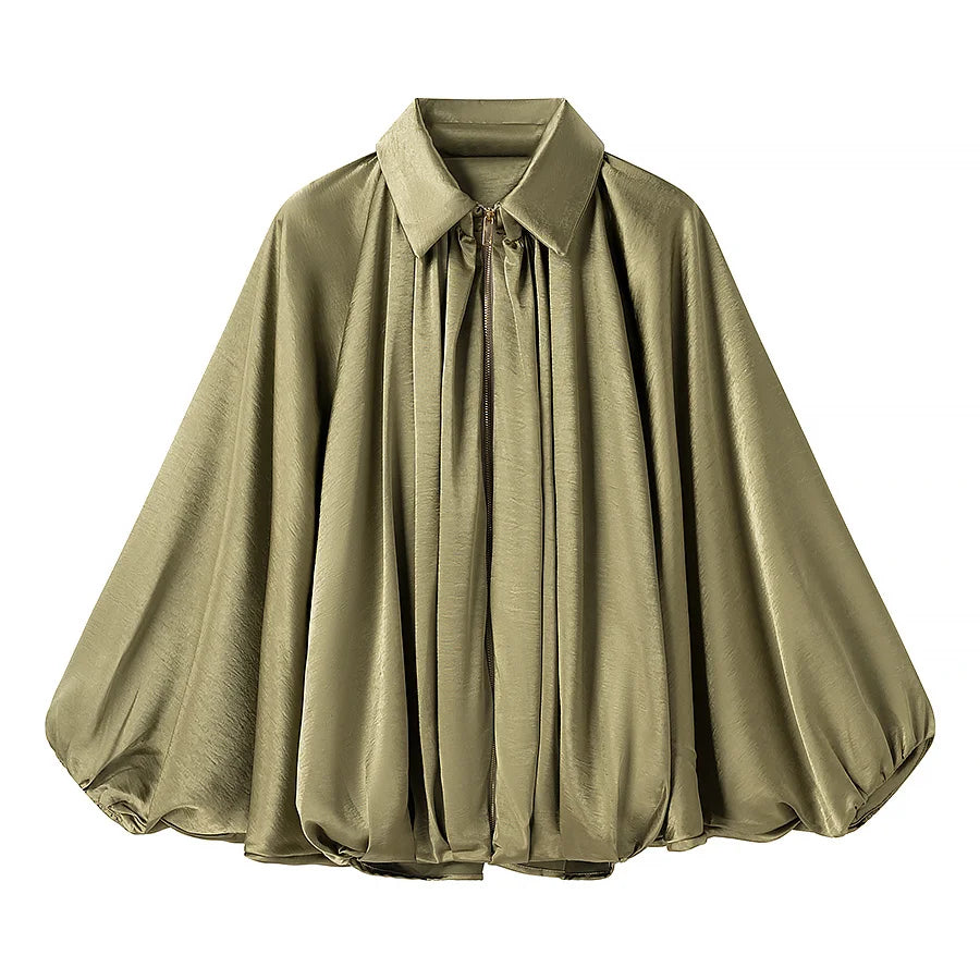 Where elegance meets ease: the Silk Sky Pilot Jacket.