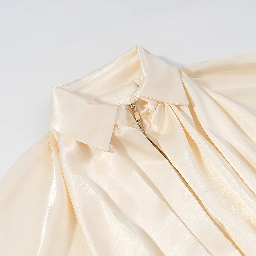 Where elegance meets ease: the Silk Sky Pilot Jacket.