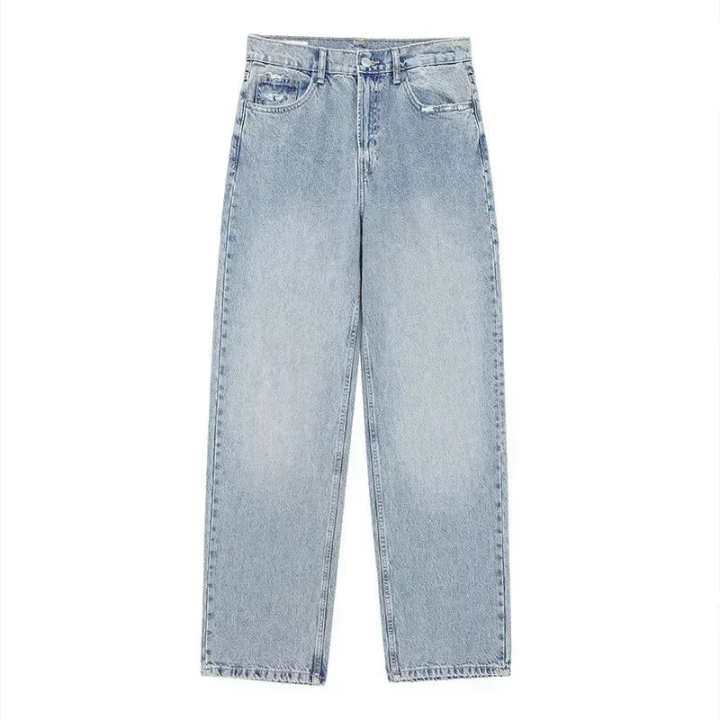 Aoaiiys Baggy Jeans Women High Waist Vintage Denim Pants Fashion Jeans Loose Trousers Patchwork Casual Streetwear Y2k Jeans