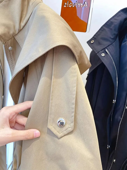 Chic, vintage, and effortlessly cool — meet the Vintage Seoul Crop Trench.