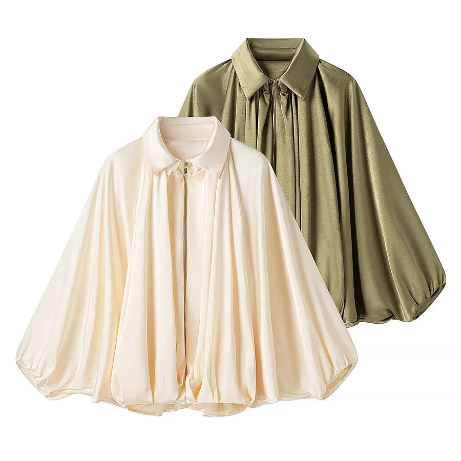 Where elegance meets ease: the Silk Sky Pilot Jacket.